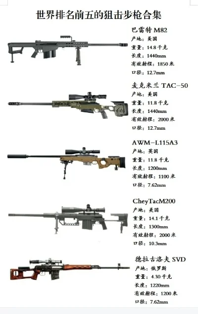 现实游戏狙击枪排行榜-现实狙击枪排行榜